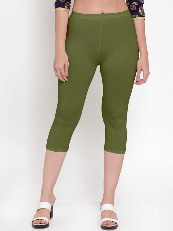 Army green capri clearance leggings