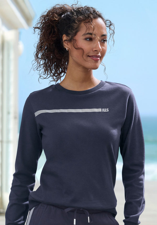 HIS sweatshirt Basic with logo print, loungewear