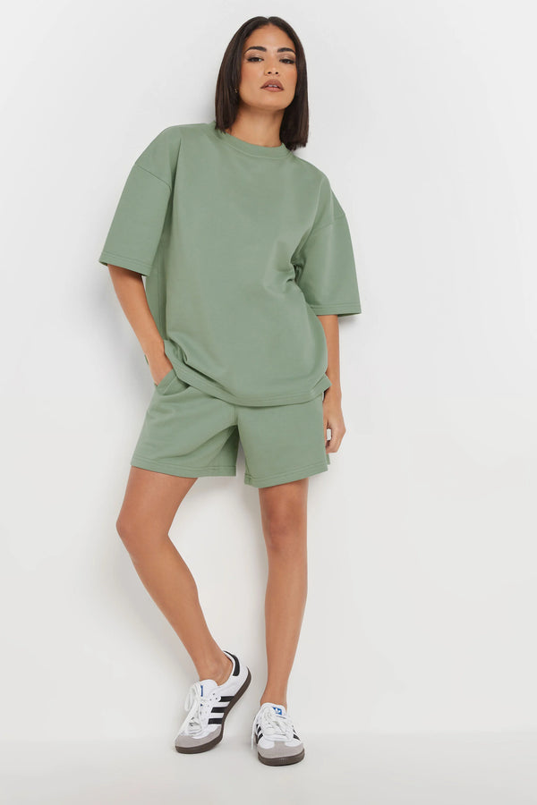 PixieGirl Sage Green Sweat Jersey Shorts