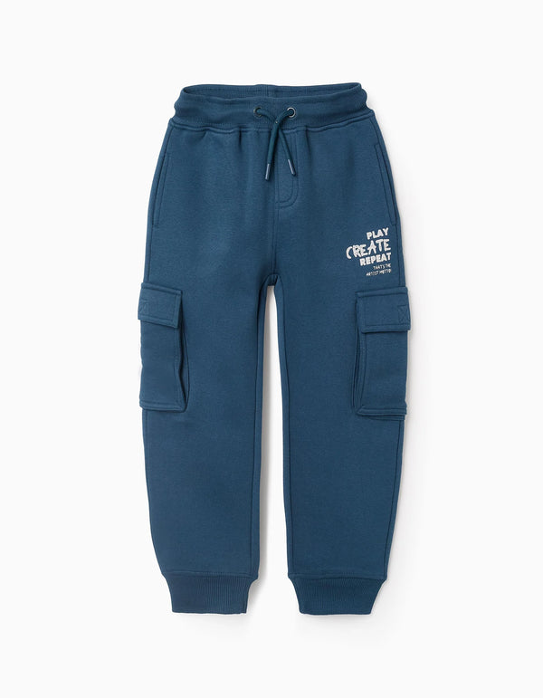 Joggers, Boys Cargo Trouser,Blue