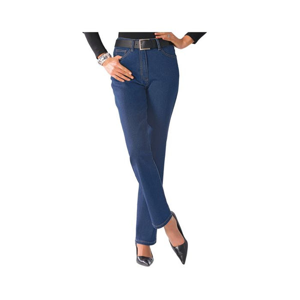 5-pocket stretch straight jeans