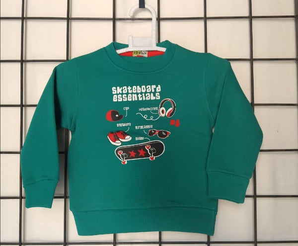 Boy's Printed Sweatshirt, "Skateboard Essentials"