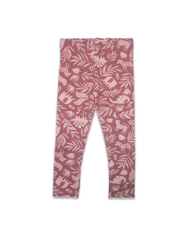 Girls allover printed legging in pink(Imported)