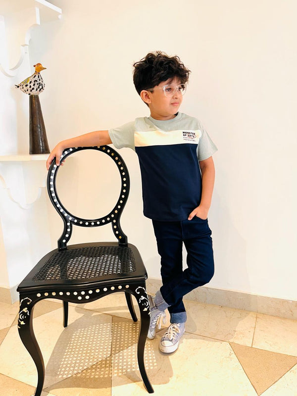 Boys Short Sleeve  T-Shirt 'Monster of Arts'