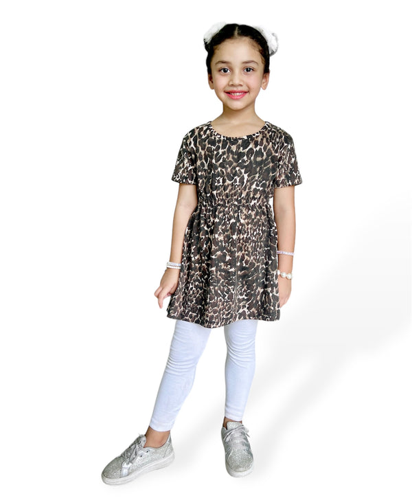 Girl's Printed Jersey Dress,