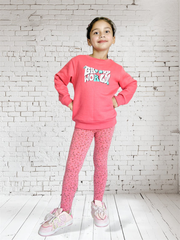 Girls, Printed Sweatshirt, Grvy World!