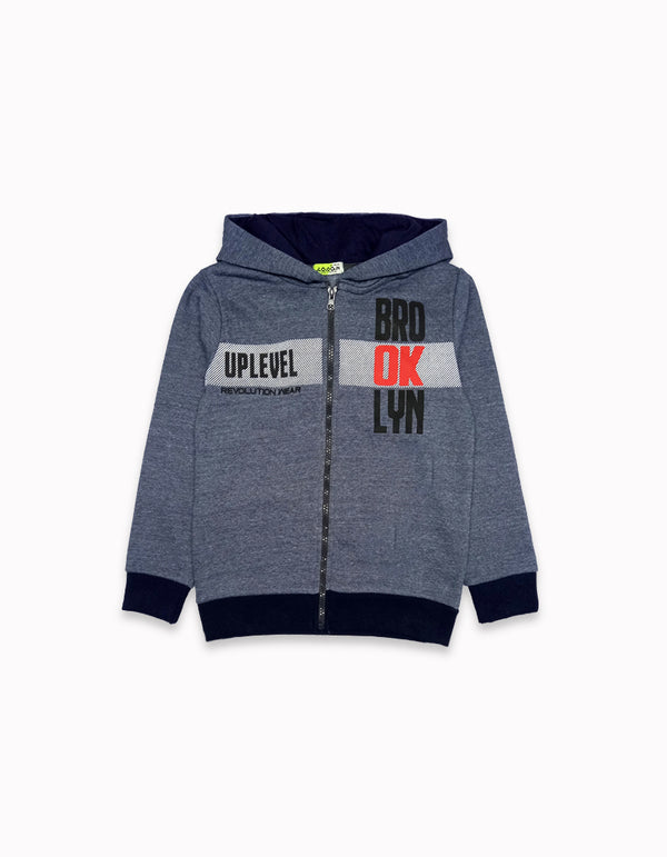Boy's Ziper Printed hoodie