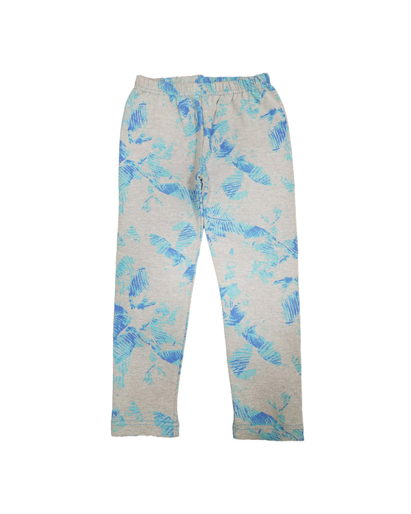 Girls allover printed legging in Gray Blue (Imported)