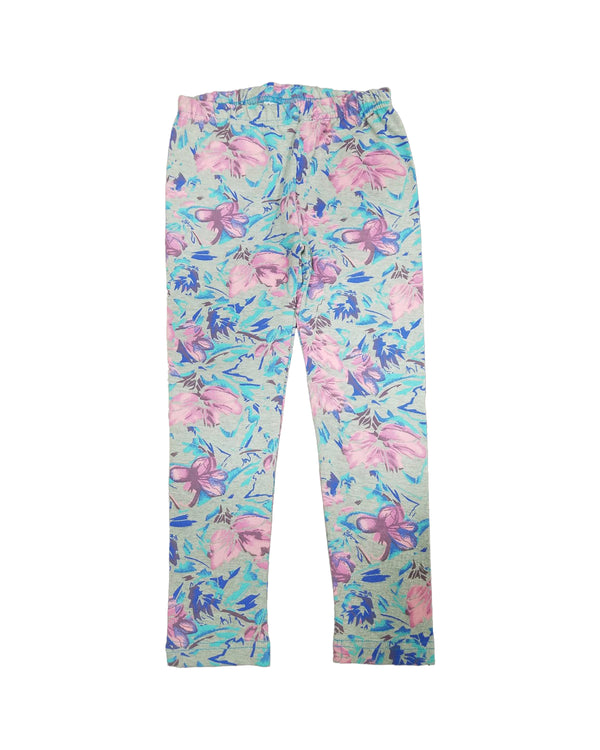 Girls allover printed legging in Gray Pink (Imported)