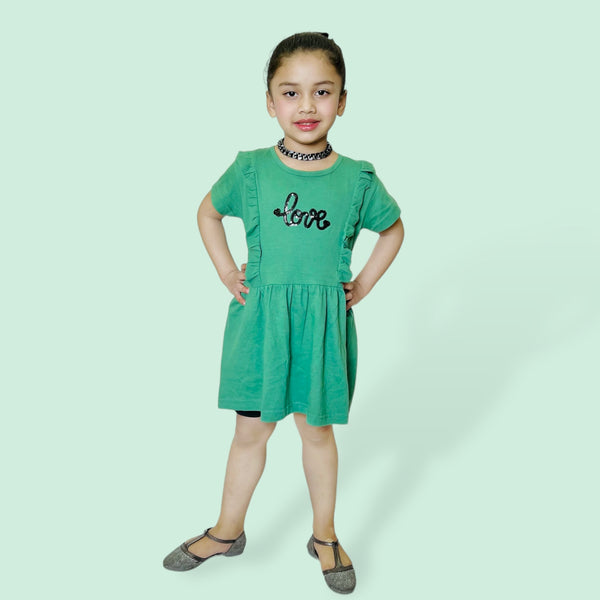 Girl's Western Sequence Embroidery Dress,