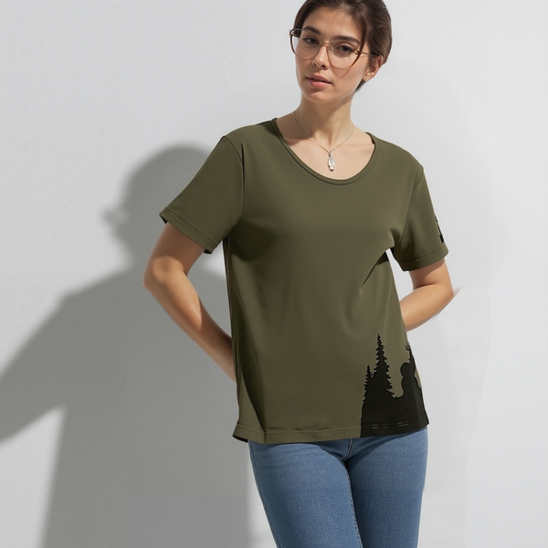 Perforce lady short sleeves t-shirt in Olive Green