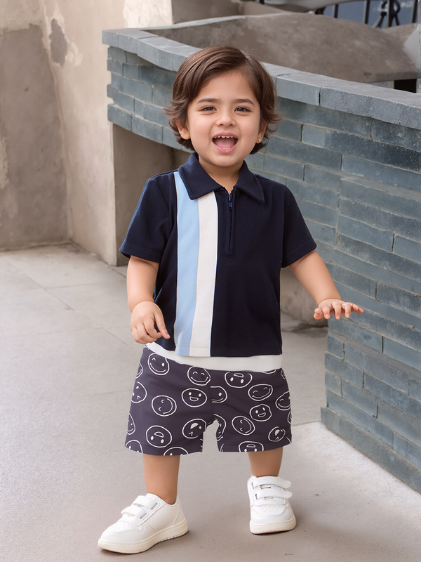 Baby boys Allover shorts, Charcoal