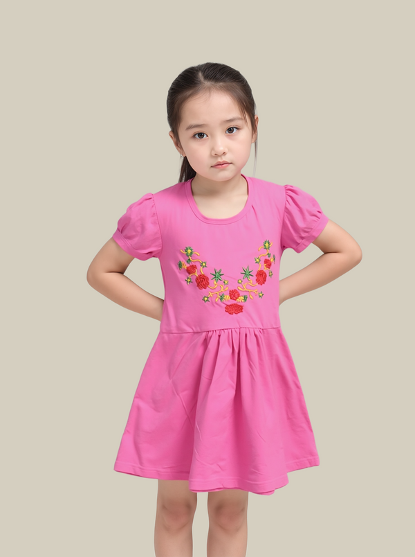 Girl's EMB jersey Dress,