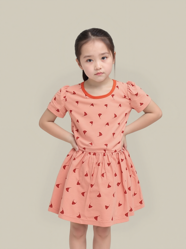 Girl's Allover jersey Dress,