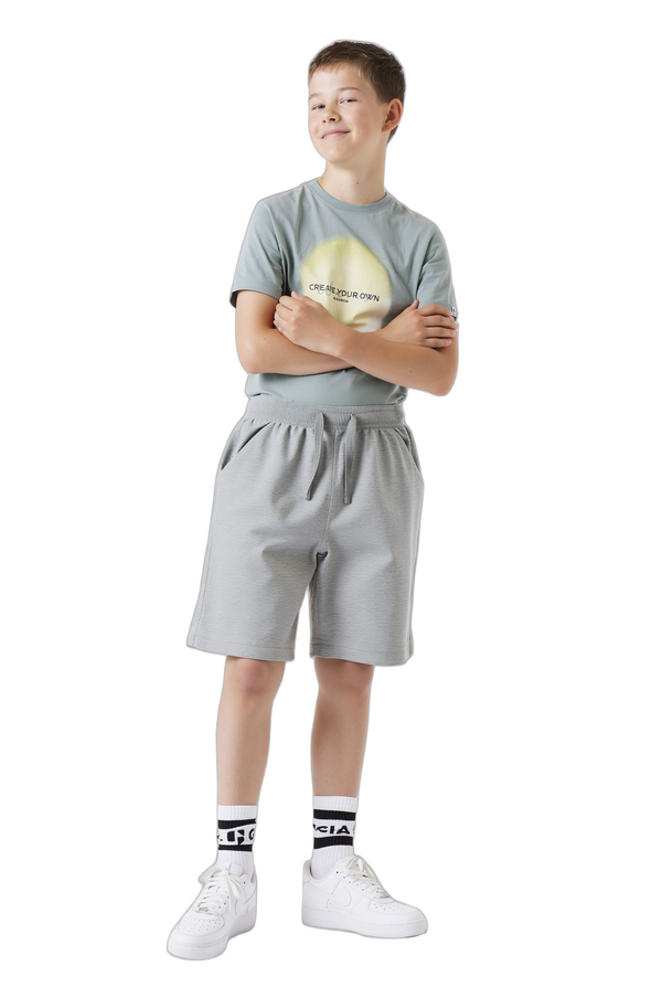 Boys Plush Shorts, Gray