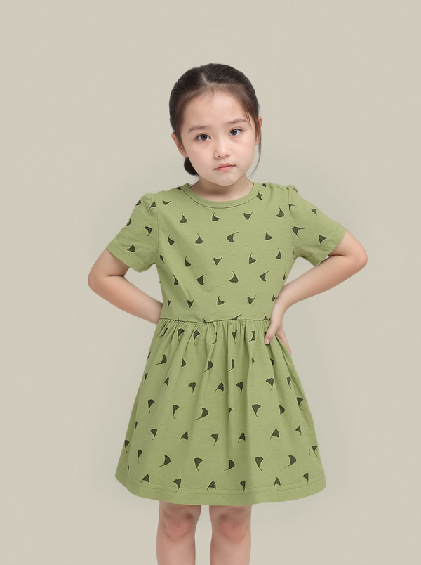 Girl's Allover jersey Dress,