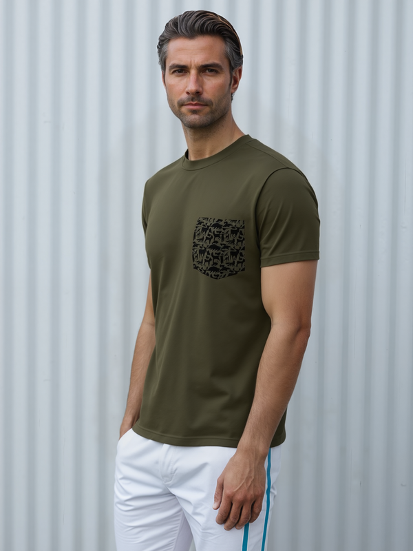 Men's Parforce T-Shirt Chest Pocket Forest Animals