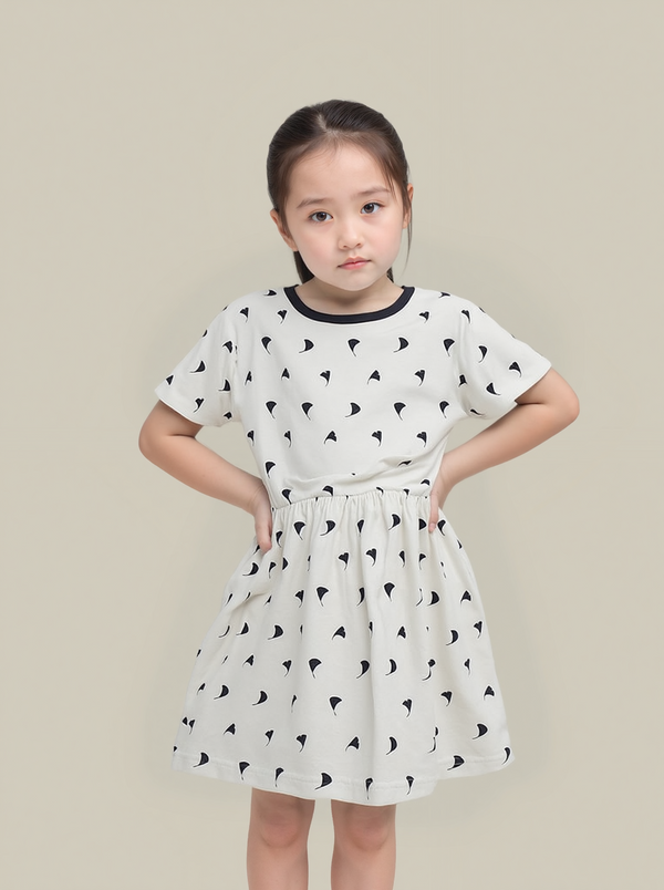 Girl's Allover jersey Dress,