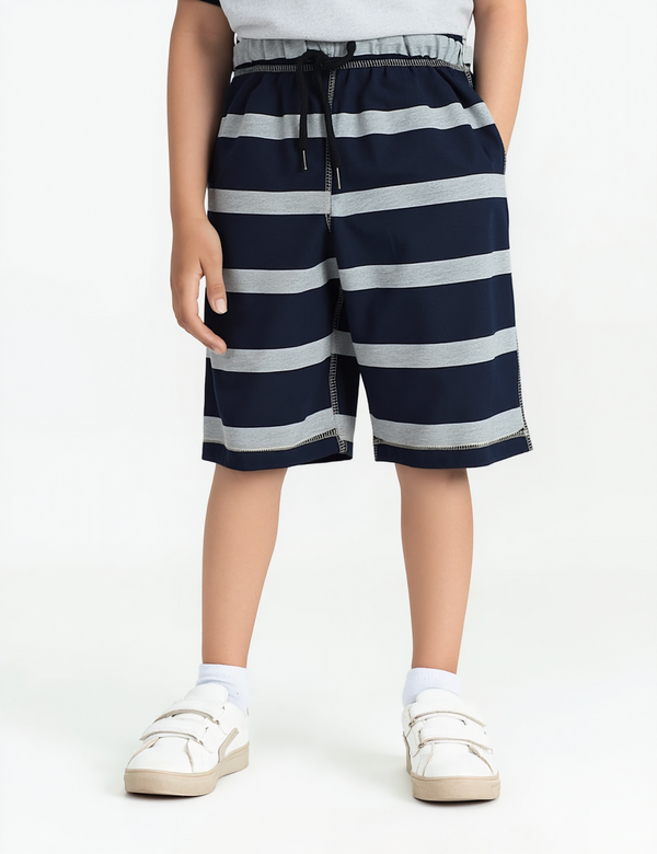 Boys Without Pocket Shorts Navy+Gray