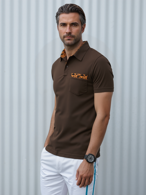 Men Parforce polo shirt with forest animal detail