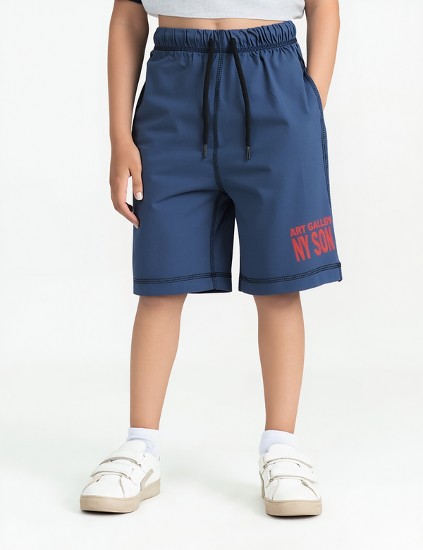 Boys Without Pocket Printed Shorts
