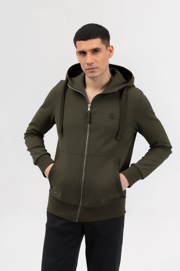 Men's - Pocket Sweat-jacket with hood