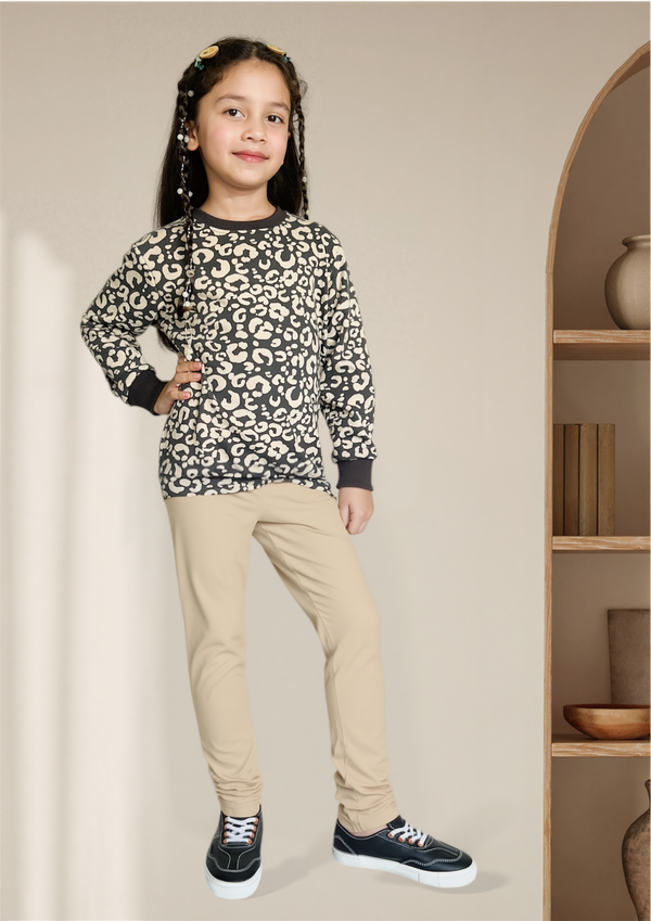 Leggings for Girls, Beige