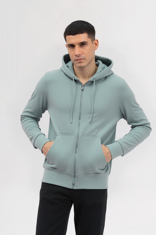 Men's - Pocket Sweat-jacket with hoodie