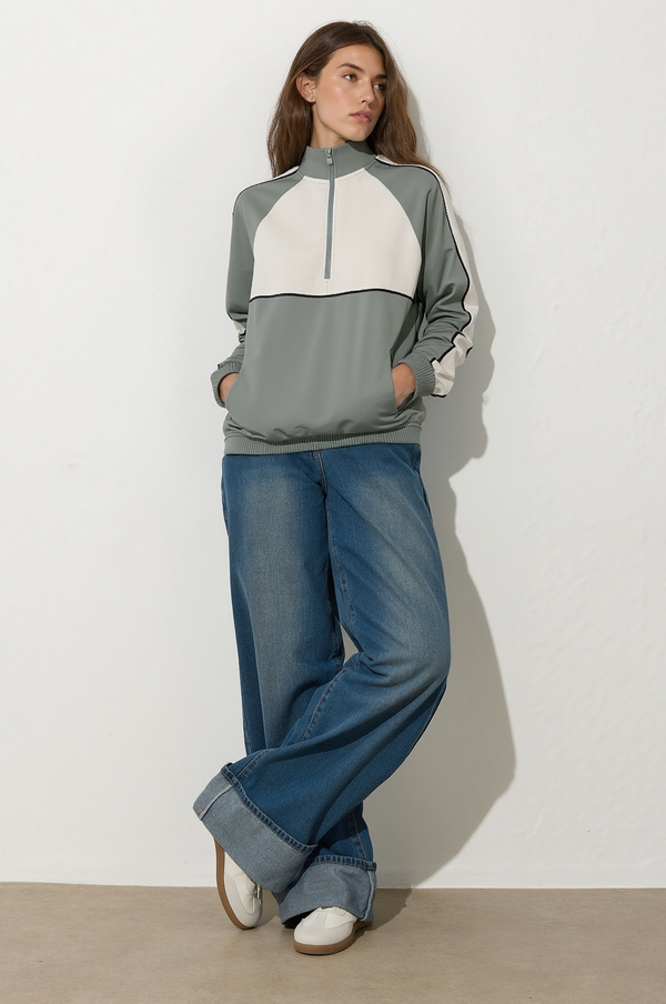 PixieGirl Petite Quarter Zip Sweatshirt