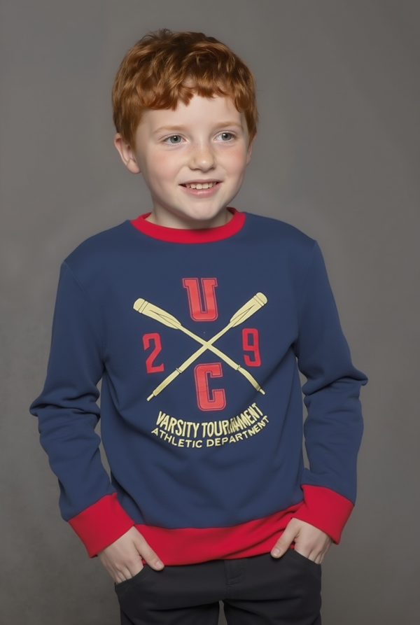 Boy's Printed Sweatshirt, "Varsity Tournament"
