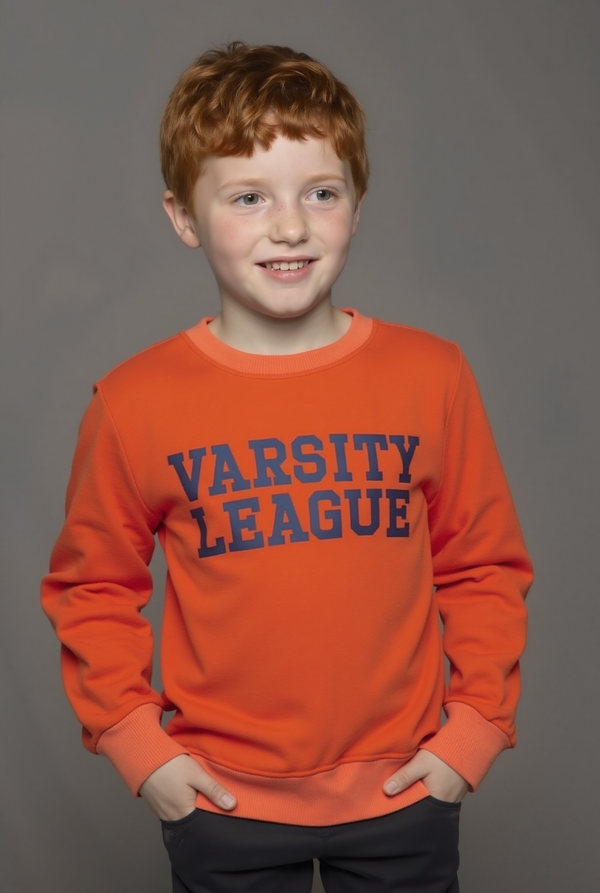 Boy's Printed Sweatshirt, "Varsity League"