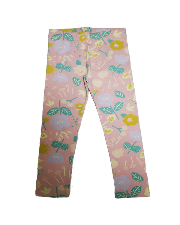 Girls allover printed legging in Light Pink (Imported)