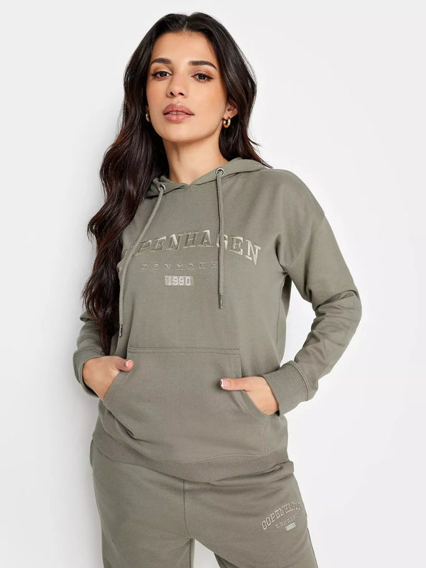 Pixie Girl Mocha Brown 'Copenhagen' Embroidered Hoodie