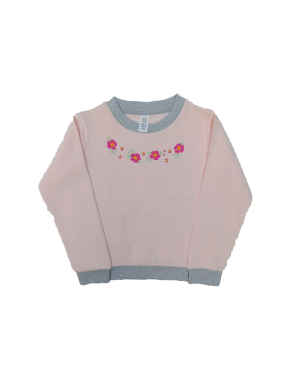 Girls, Embroidery sweatshirt Light Pink