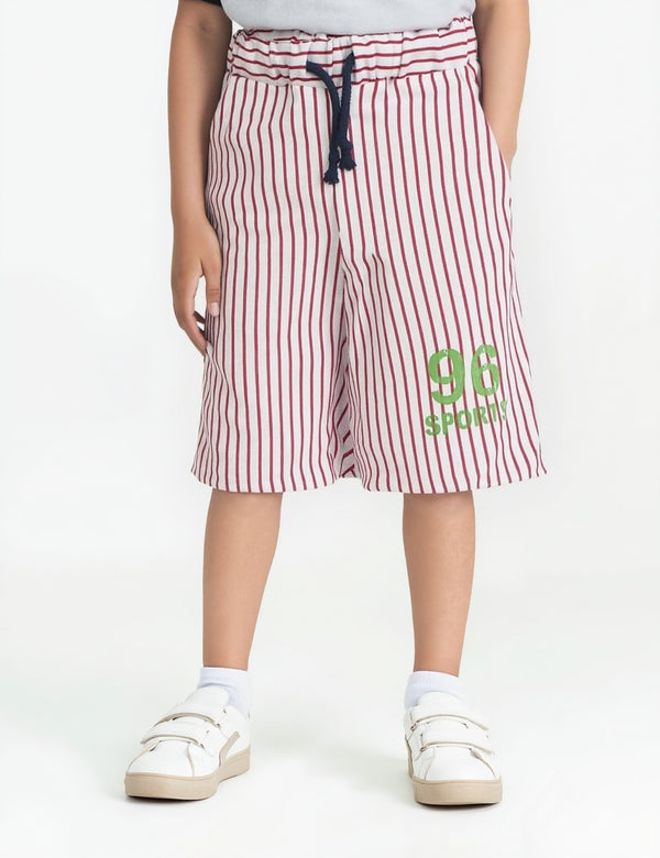 Boys Side Pocket Stripe Shorts