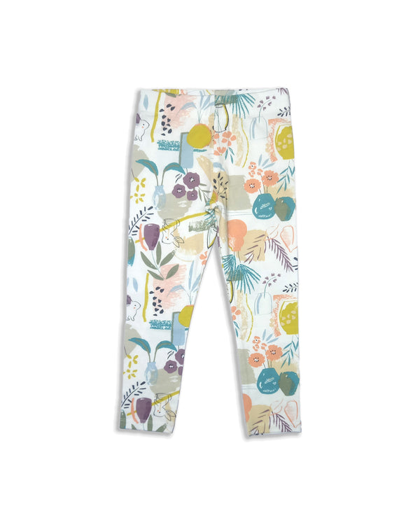 Girls allover printed legging in offwhite (Imported)
