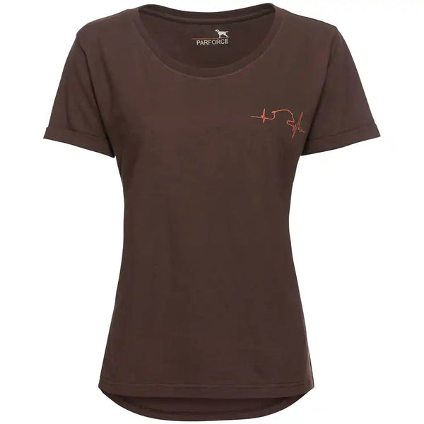 Perforce lady short sleeves t-shirt in Brown