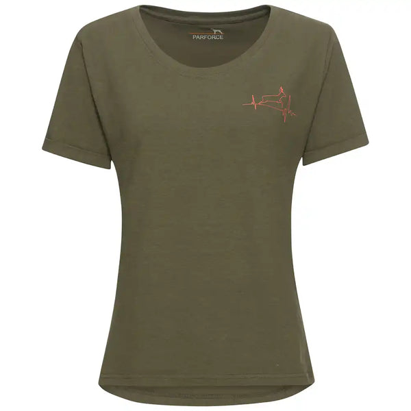 Perforce lady short sleeves t-shirt in Olive Green