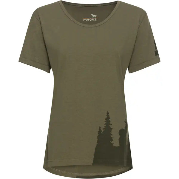 Perforce lady short sleeves t-shirt in Olive Green