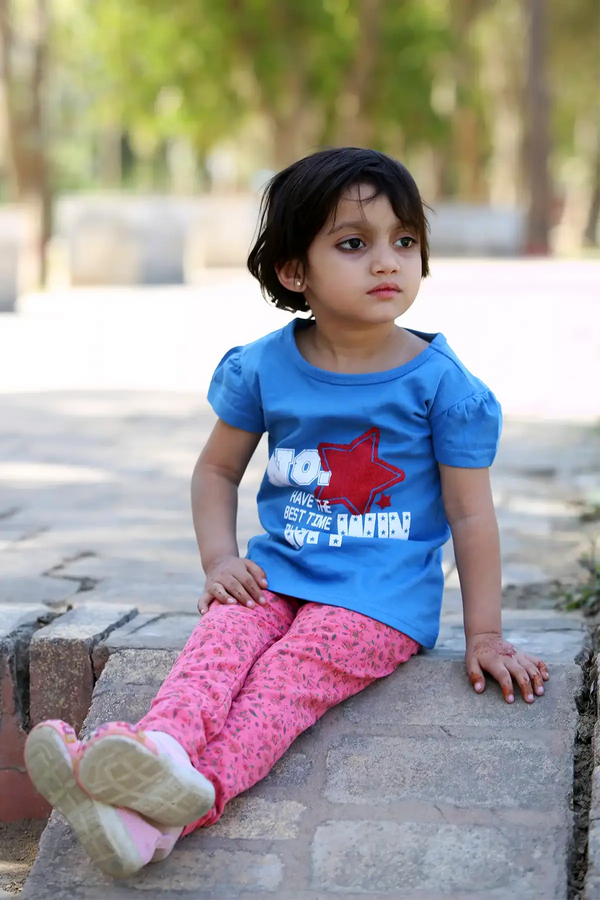 Girl's cotton t-shirt 'Have the best time', 3 - 12 years