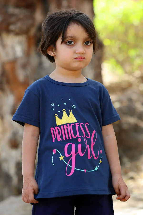 Girl's cotton t-shirt 'Princess girls', 3 - 12 years