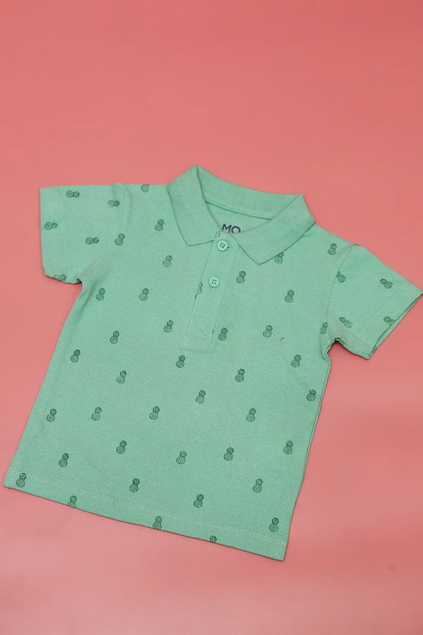 Pique polo shirt for baby boys 6 - 36 months, Green