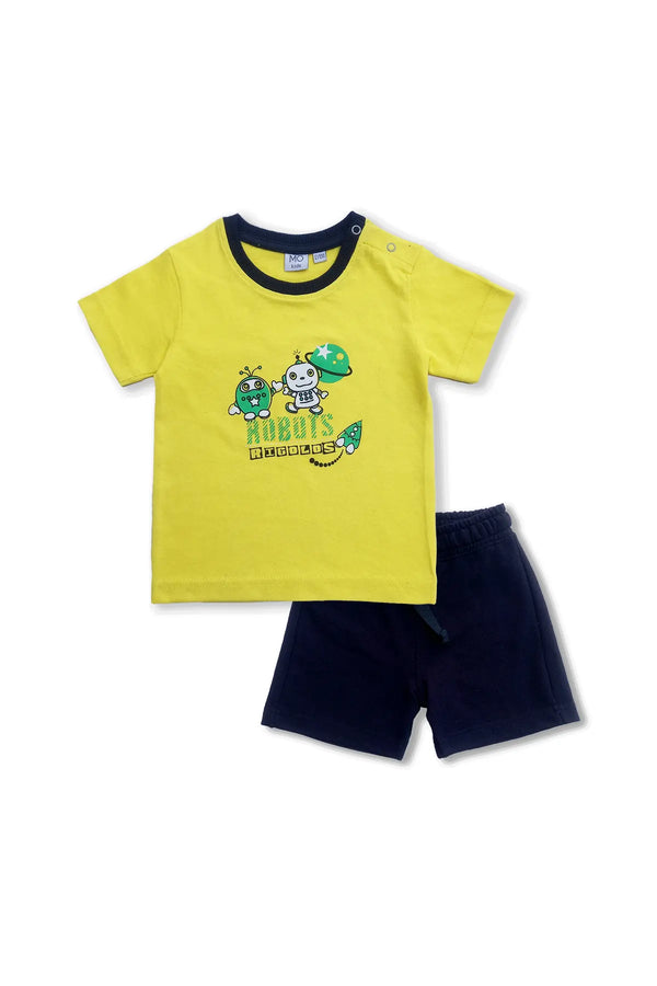 T-shirt + Shorts set for Baby Boy 'ROBOTS'